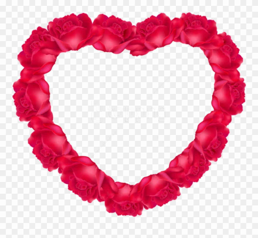 Free Png Heart Of Roses Png - Heart From Roses Png Clipart