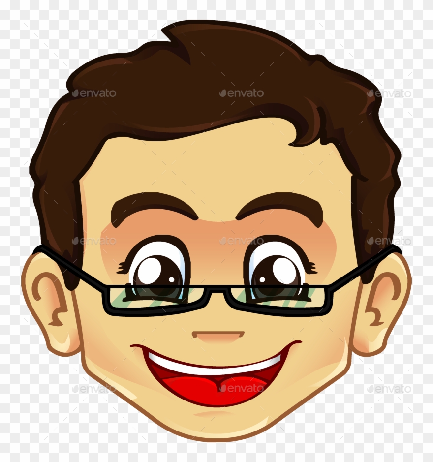 Acc/geek Glasses - Boy With Glasses Clipart - Png Download