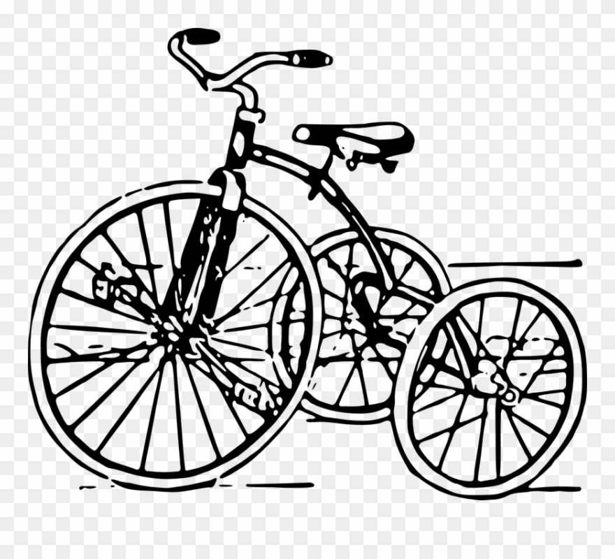 Clip Library Stock Toy Png Photos - Tricycle Clipart Black And White Transparent Png