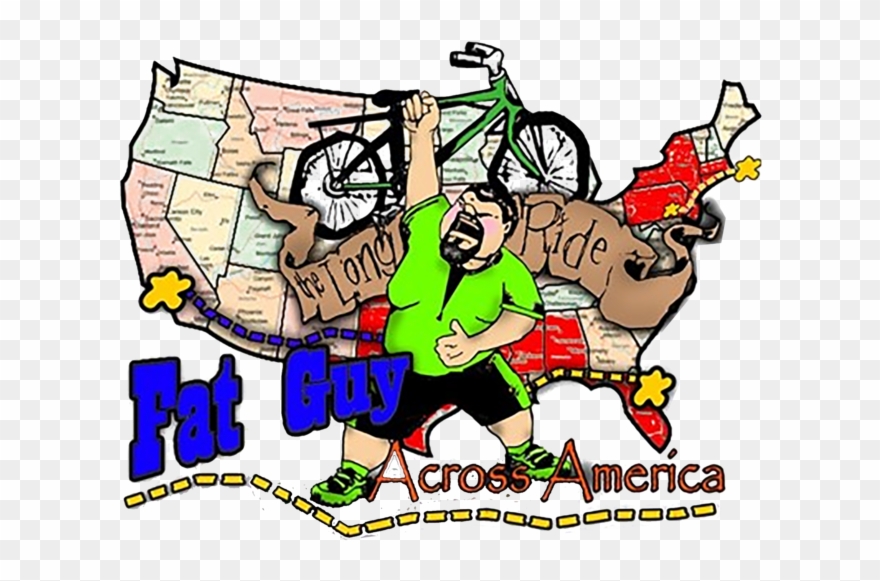 Fat Guy Across America Travel Picks - Cartoon Clipart