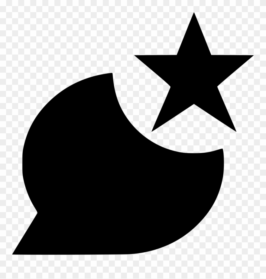 Circle Favorite Star Comments - Crescent Clipart