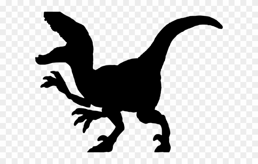 Velociraptor Clipart Dinosaur Silhouette - Jurassic Park Velociraptor Silhouette - Png Download