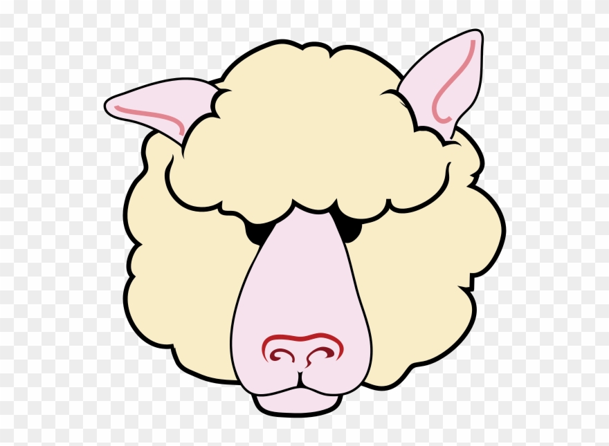 Sheep Icon - Oveja Cabeza Dibujo Clipart
