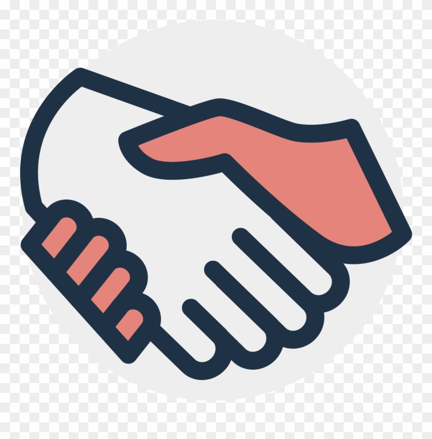 Relationship Driven - Handshake Silhouette Vector Clipart