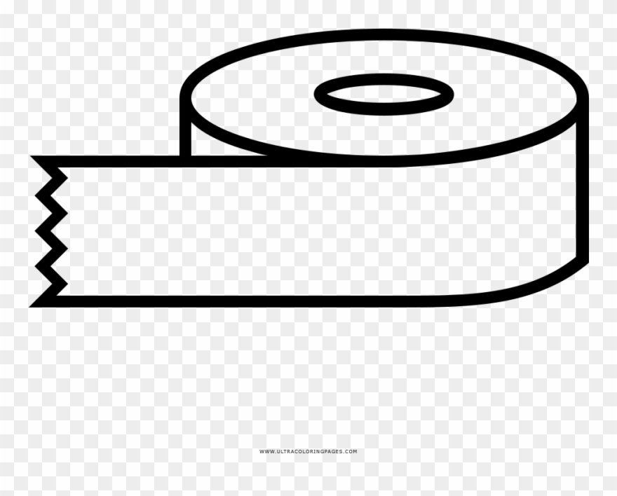 Tape Roll Coloring Page - Roll Of Tape Png Clipart Transparent Png