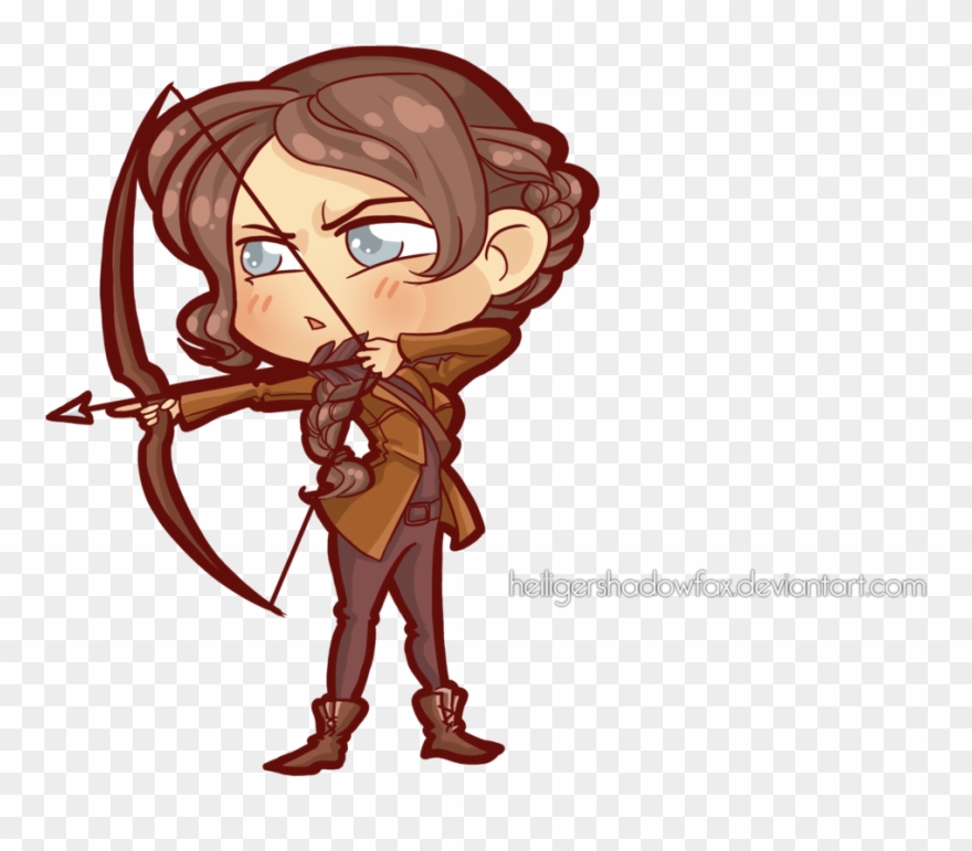 The Hunger Games Clipart Cartoon Bow Arrow - Hunger Games Katniss Animation - Png Download