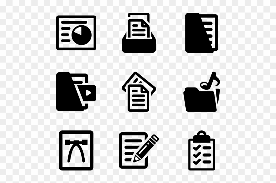 Documents Set - Icon Set For Documents Clipart