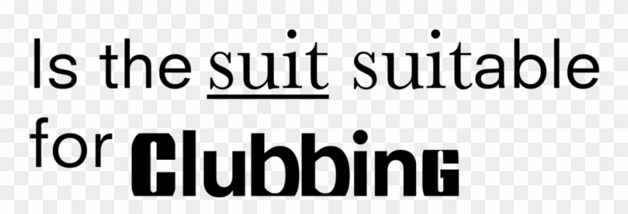 Suit Clubbing Header Website - Monochrome Clipart