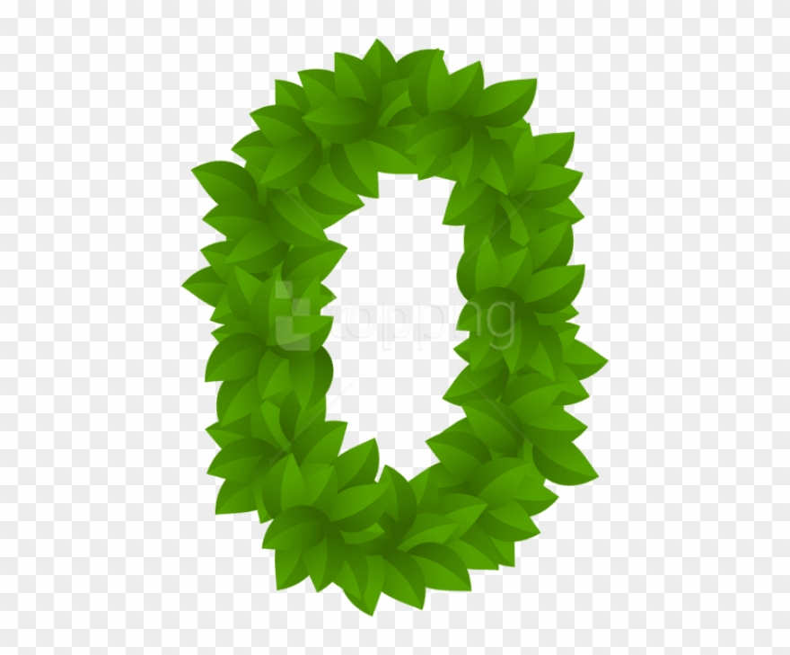 Download Leaf Number Zero Green Clipart Png Photo Transparent Png