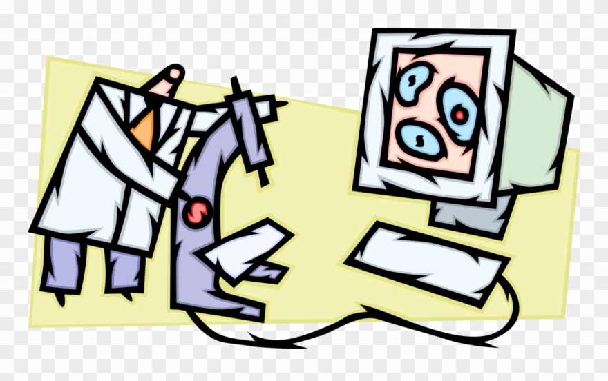 Vector Illustration Of Laboratory Research Scientist Clipart