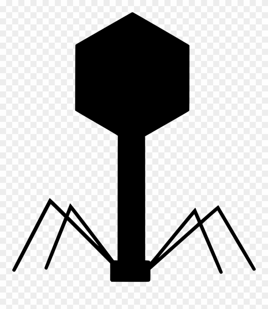 Download Png - Bacteriophage Black And White Clipart