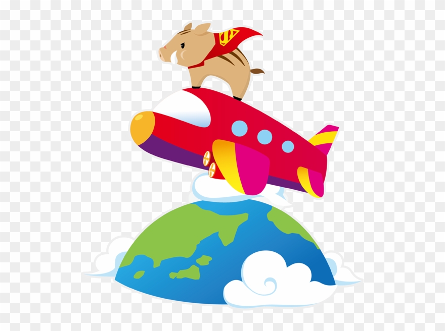 Flying Pig Superman - Cartoon Clipart