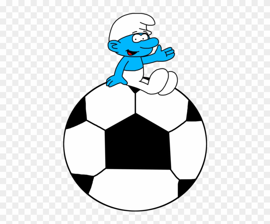 Smurf On Soccer Ball By Marcospower Clipart