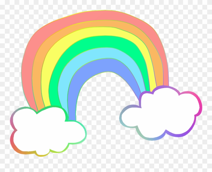 Rainbow Sticker - Graphic Design Clipart