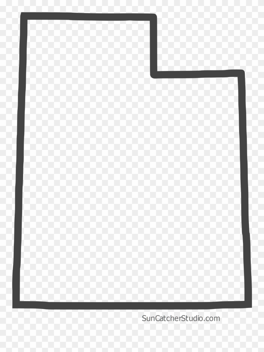 Free Utah Outline With Home On Border, Cricut Or Silhouette Clipart