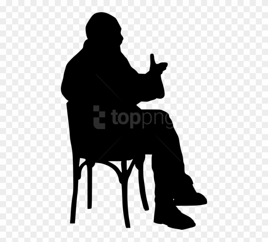 Free Png Sitting In Chair Silhouette Png - Man Sitting In Chair Silhouette Clipart