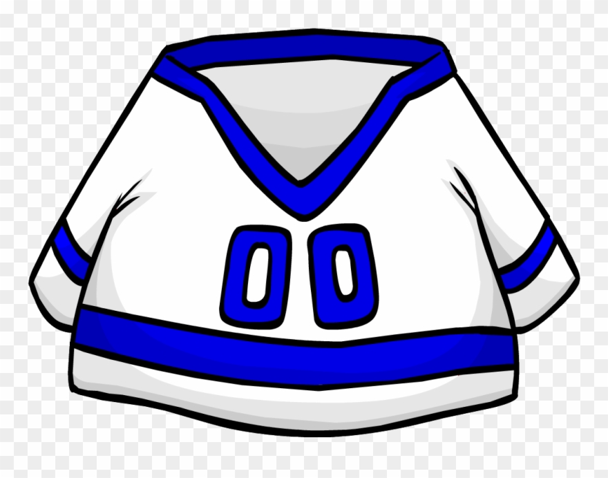Blue Away Hockey Jersey - Blue Away Soccer Jersey Club Penguin Clipart