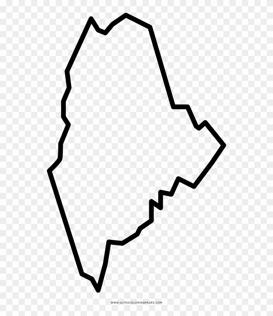 Maine Coloring Page - Line Art Clipart