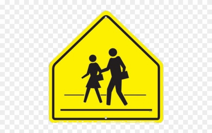Railroad Clipart Crosswalk Sign - School Crossing Sign - Png Download