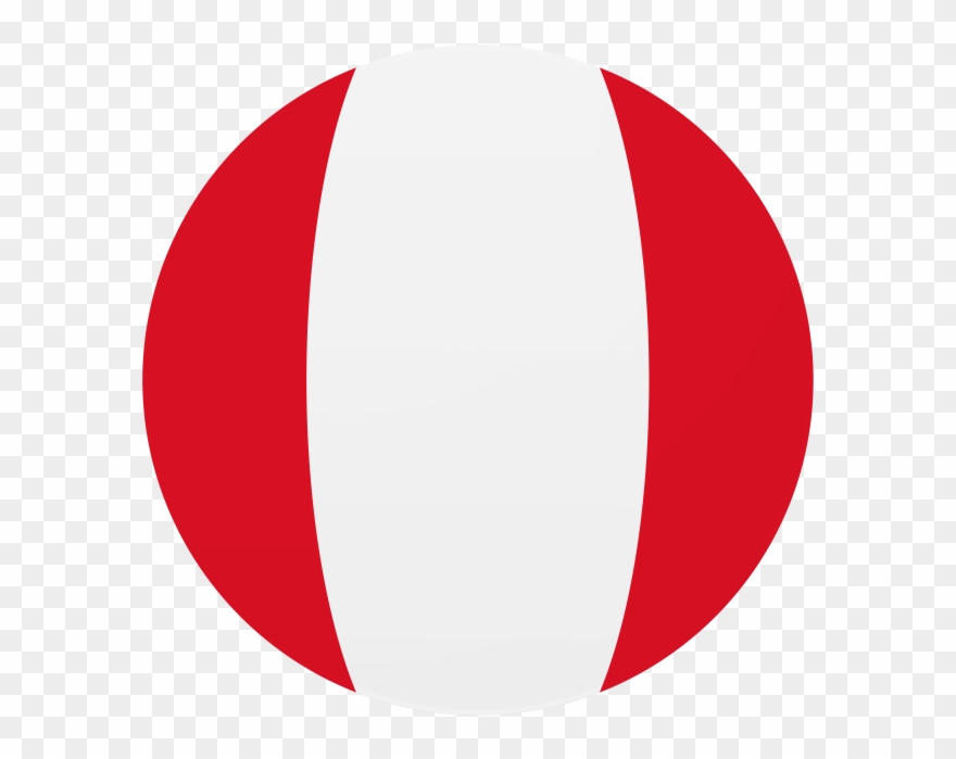 Peru Round Flag - Circle Clipart