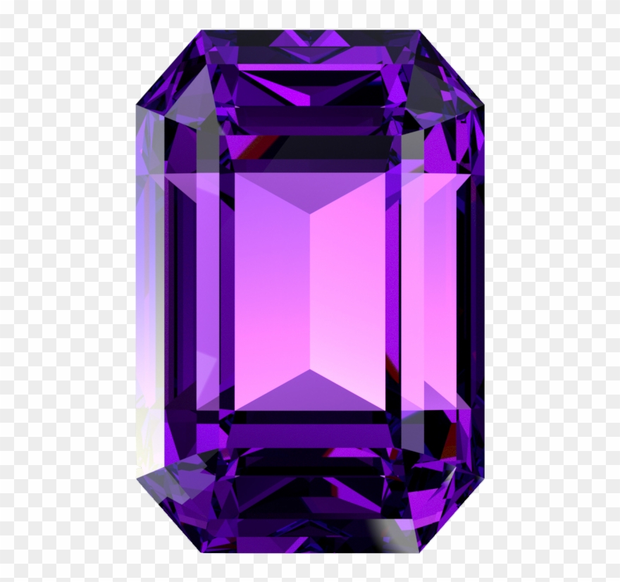 Dark Purple Amethyst - Dark Purple Diamond Png Clipart