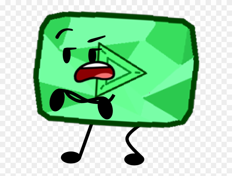 Emerald Play Button Pose - Youtube Play Button Clipart