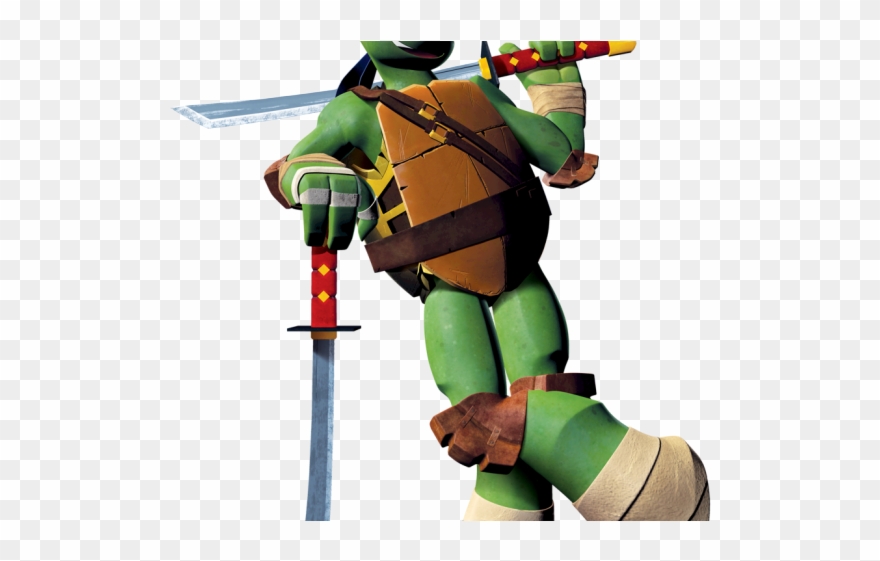 Tmnt Clipart Cartoon Baby - Ninja Turtle 2012 Leonardo - Png Download