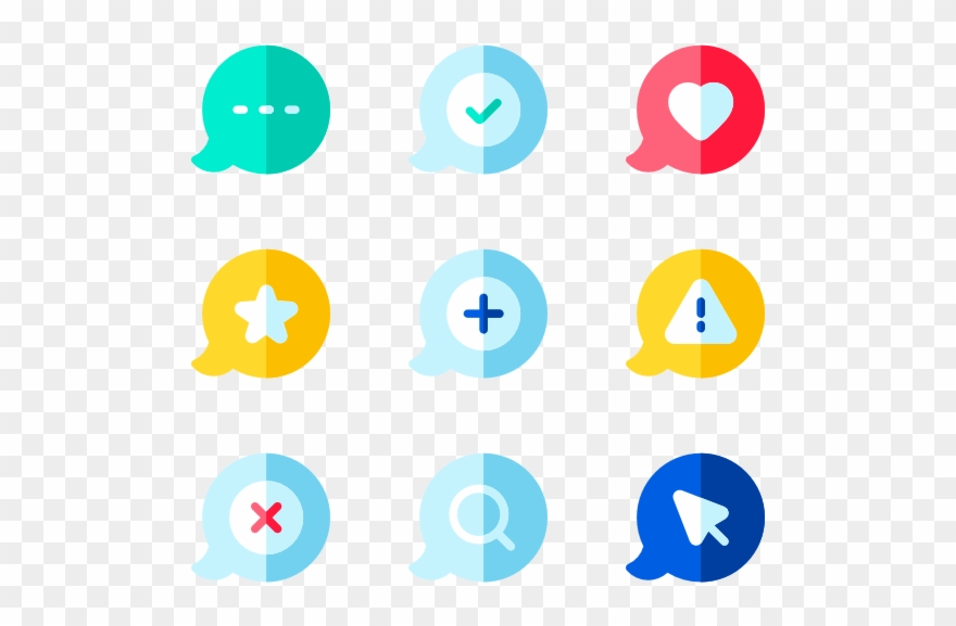 Speech Bubbles - Circle Clipart