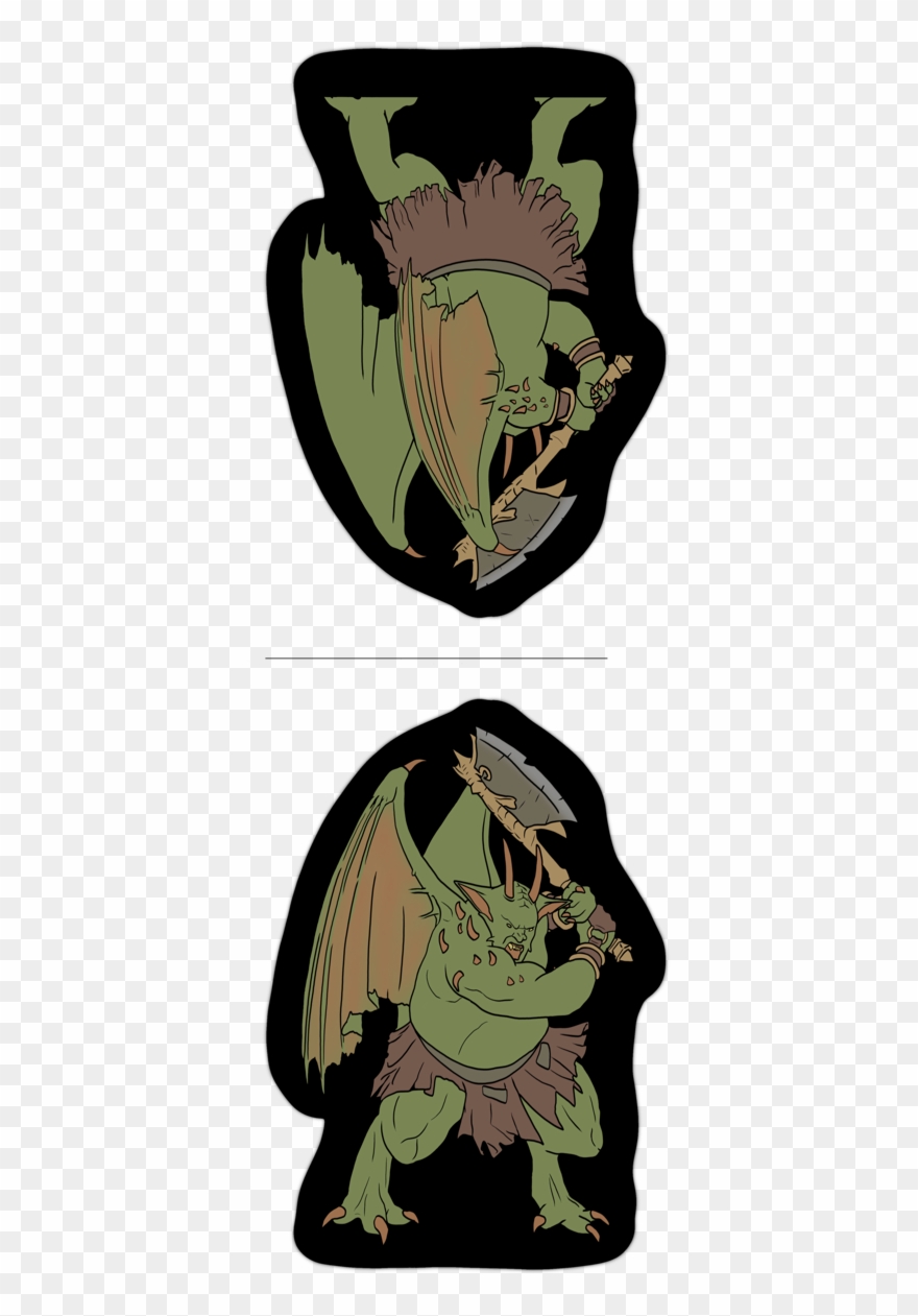 A Kind Of Gargoyle Looking Demon - Illustration Clipart