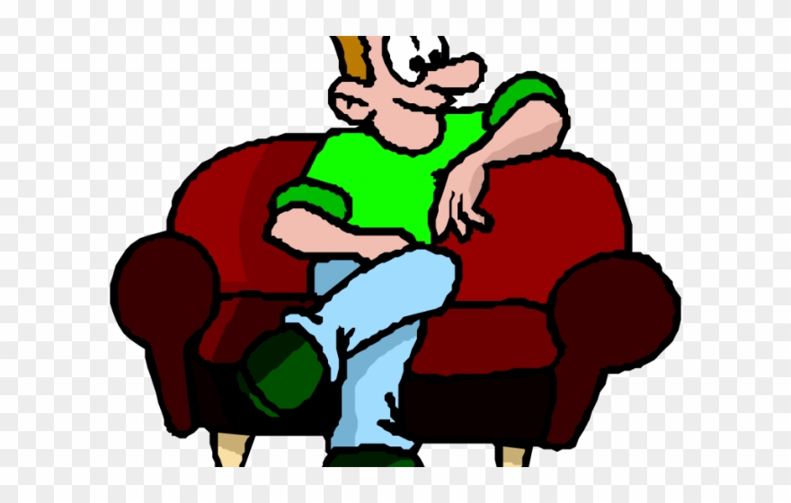 Couch Clipart Friend - Person Sitting On Couch Clipart - Png Download