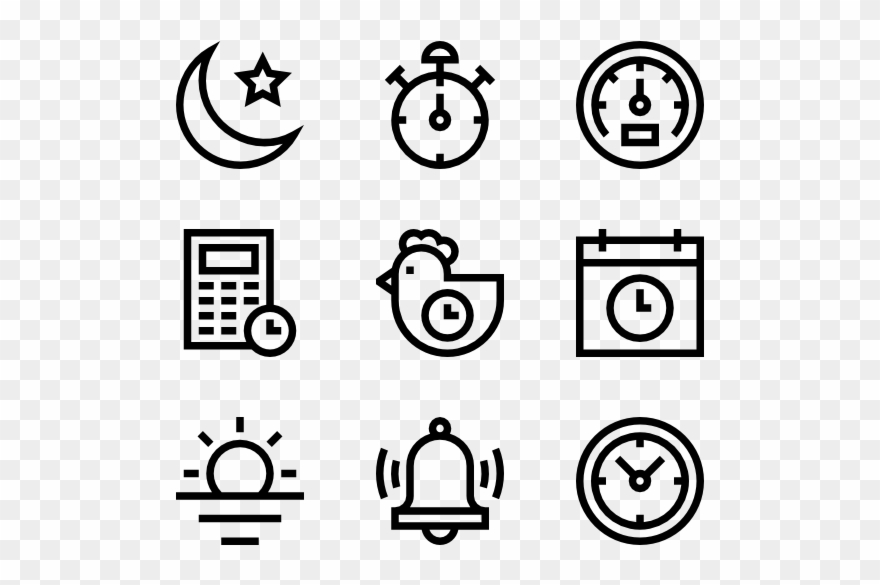 Time - Phone Email Icon Png Clipart