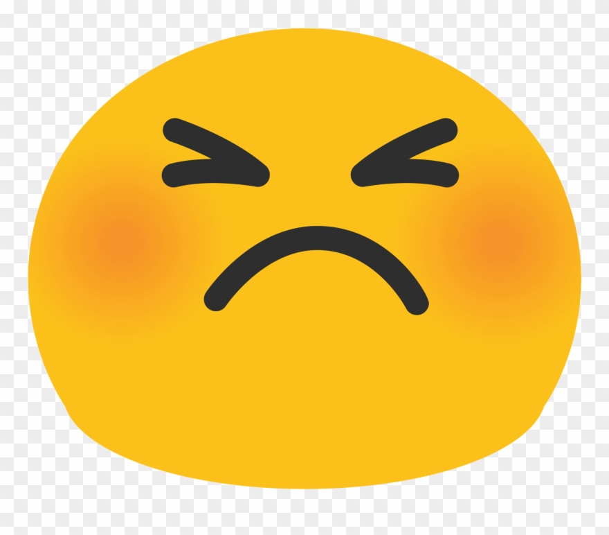 Blushing Emoji Png - Angry Face Emoji Android Clipart