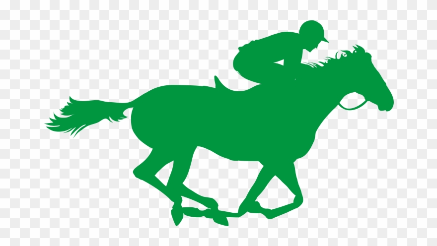 Clipart Horse Racing - Melbourne Cup Black And White - Png Download