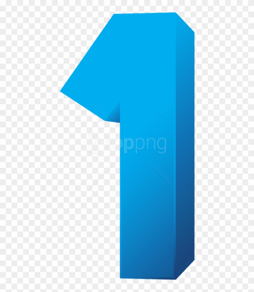 Free Png Download Blue Number One Transparent Clipart - Blue Number One Clipart