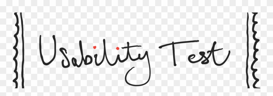 My First Task-based Usability Test - Calligraphy Clipart