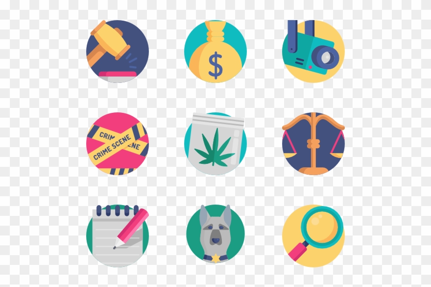Crime Investigation - Graphic Design Flat Icon Clipart