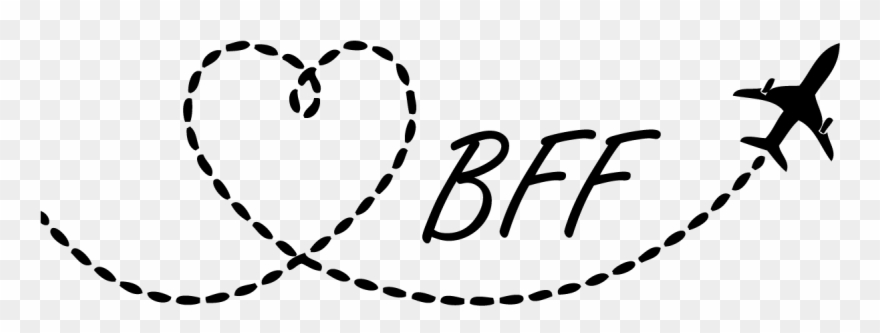 Airplane And Heart Vector Clipart