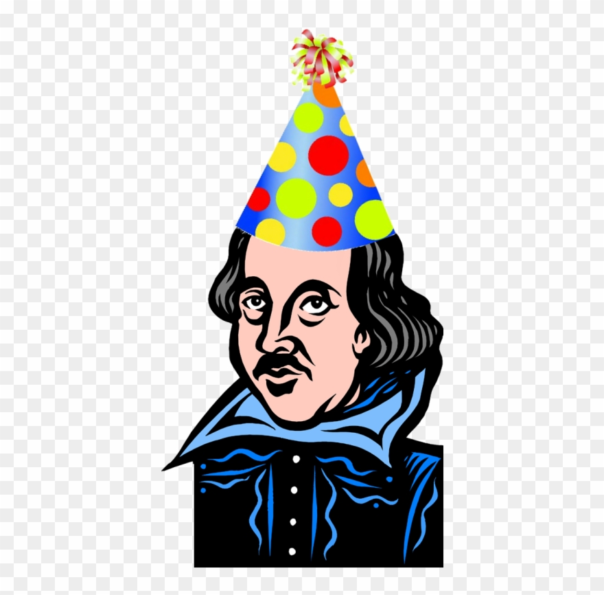 Cartoon Shakespeare With Birthday Hat - Kant's Categorical Imperative Clipart