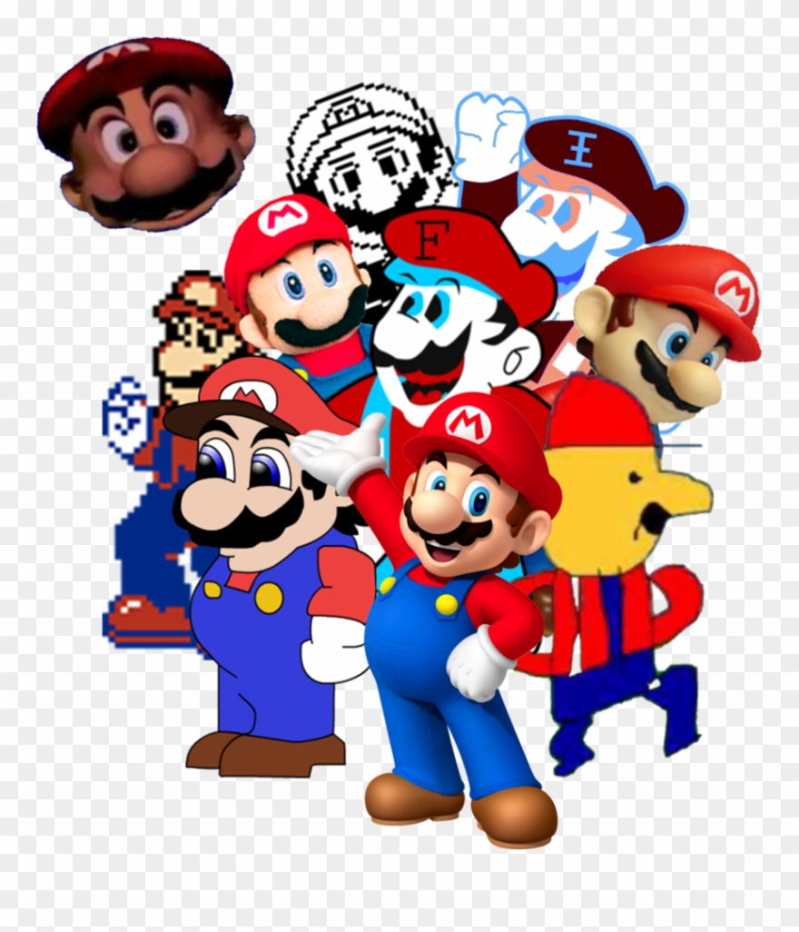 The Many Versions Of Mario By Loleegee2003 - Fortran Mario Clipart
