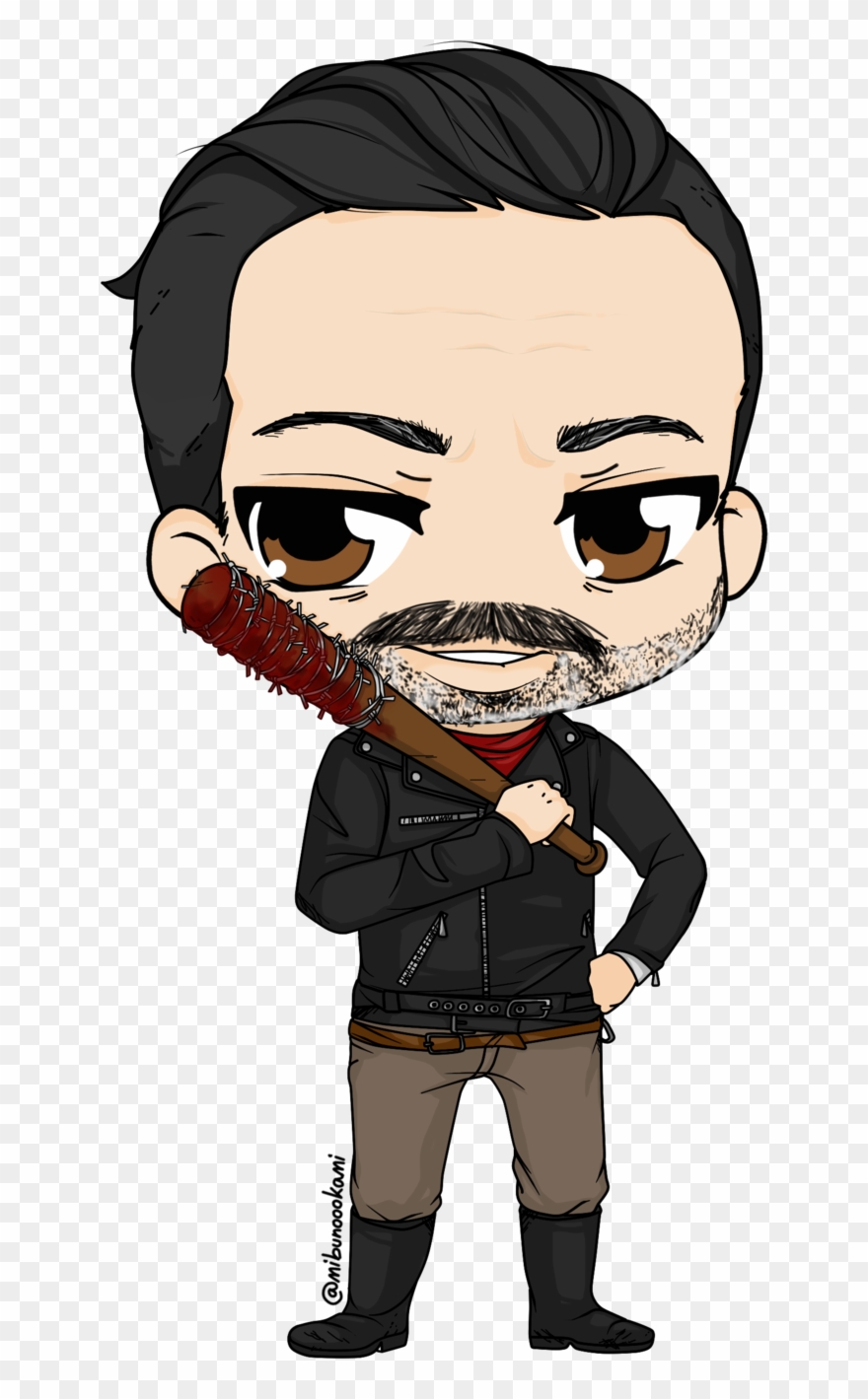 The Walking Dead Clipart - Walking Dead Negan Chibi - Png Download