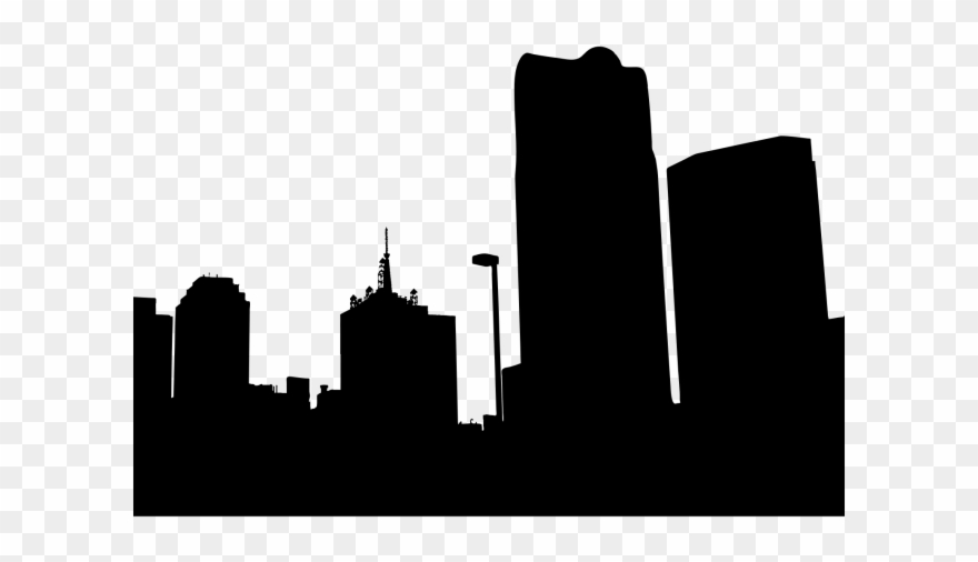 City Clipart Silhouette - Vektor Perkotaan - Png Download