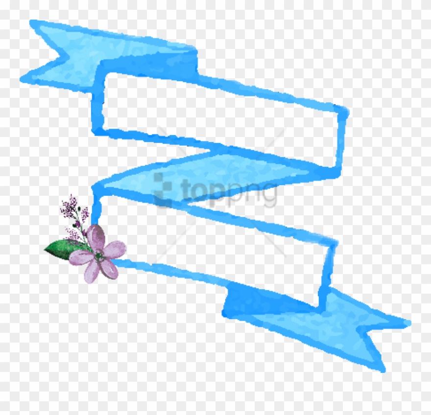 Download Blue Png Images Background - Watercolor Ribbon Png Clipart