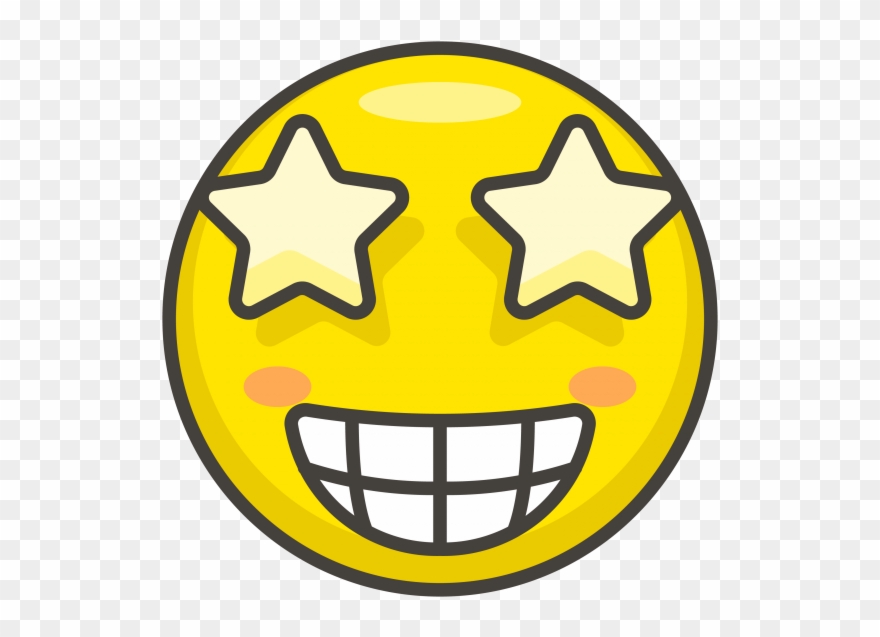 Star Struck Emoji - Vector Graphics Clipart