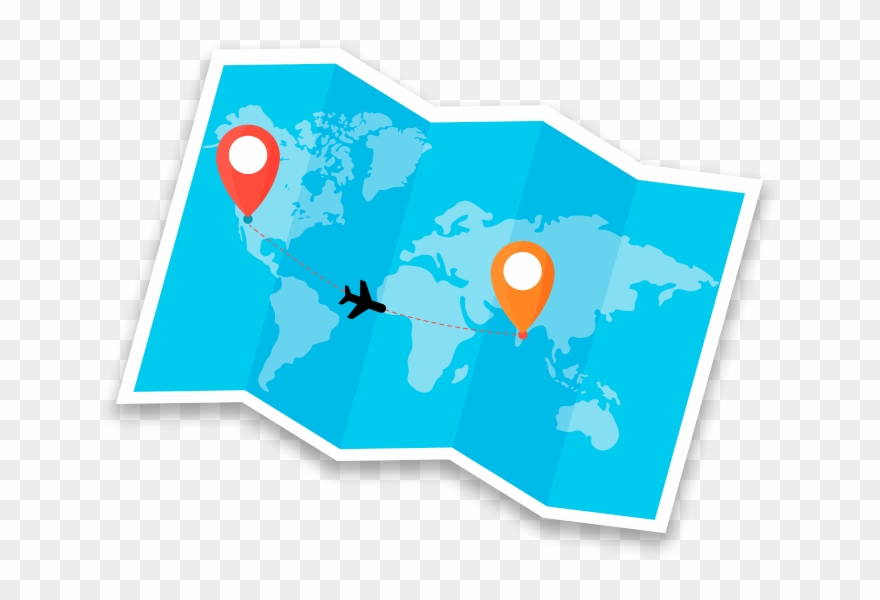 Travel Is Expensive And Grueling But Necessary - Map Clipart