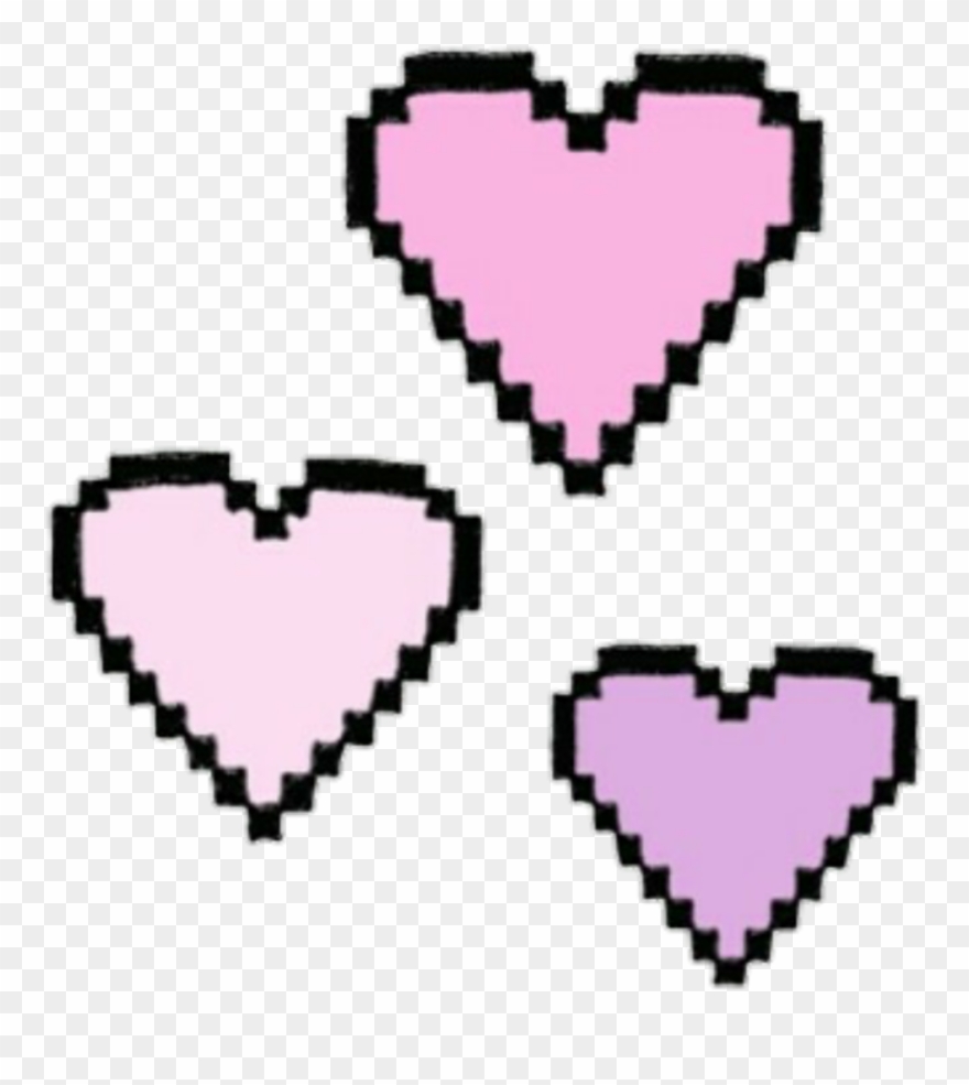 Download Heart Hearts Colorful Transparent Background - Easy Pixel Art Heart Clipart