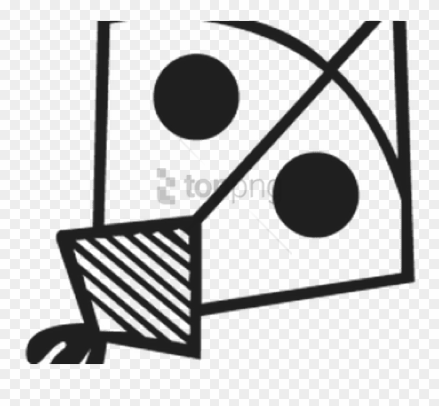 Free Png Download Kiteblack And White - Clip Art Kite Clipart Black And White Transparent Png