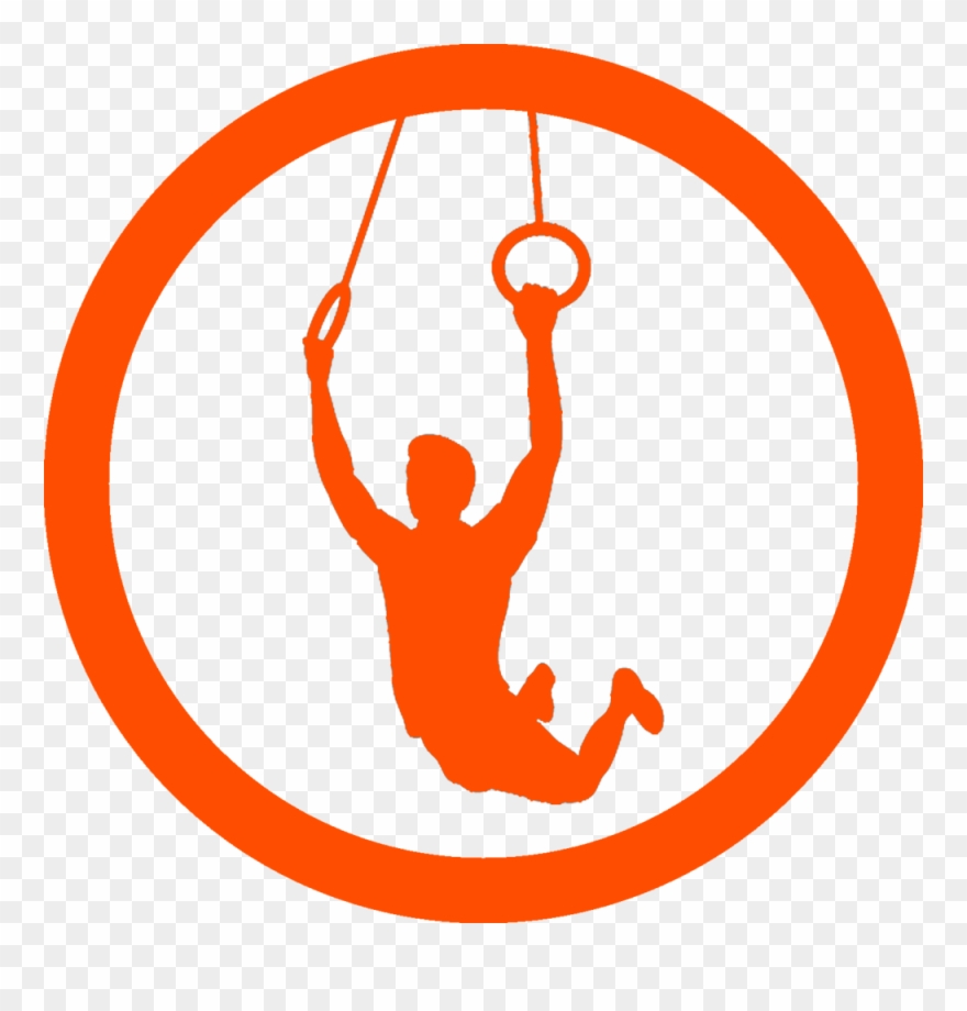 Crossfiticon - Ring Muscle Up Silhouette Clipart