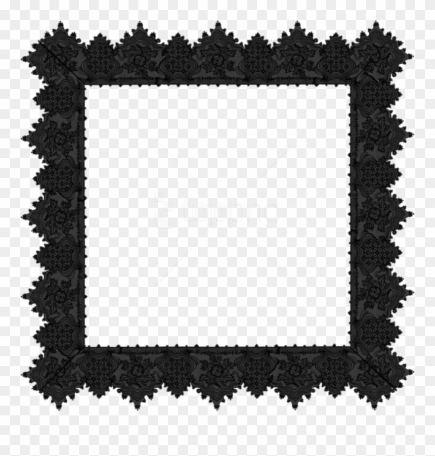 Free Png Best Stock Photos Black Lace Transparent Frame - Clip Art