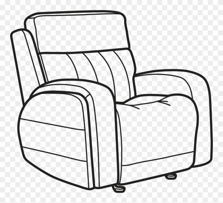 Pin Recliner Clipart - Club Chair - Png Download