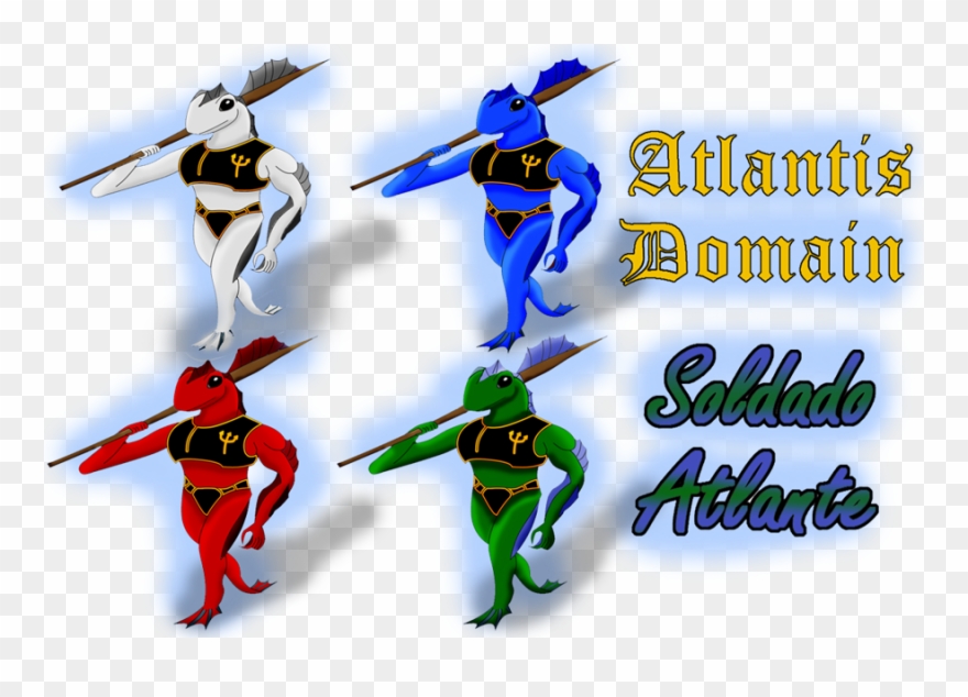 Atlantean Soldier - Color Test - Cartoon Clipart